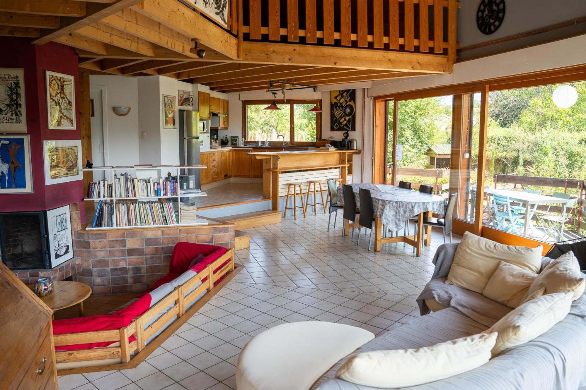 Le Grand Nid - Maison Alveole Bed And Books Sciez Buitenkant foto